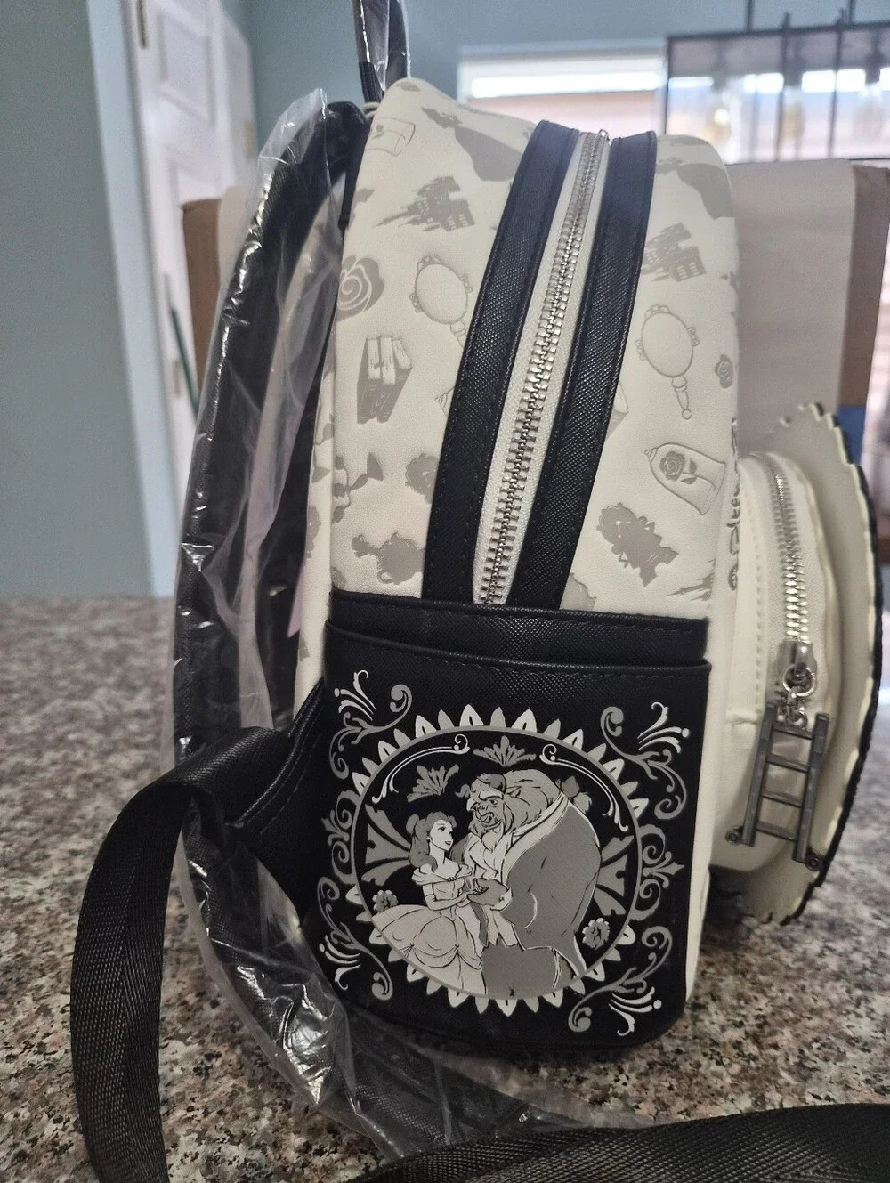 Loungefly Exclusive Sketch Belle Floral Mini Backpack